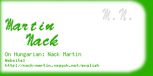 martin nack business card